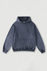 Distressed batik couple's loose sweatshirt