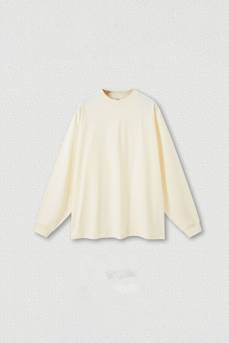 Men's Streetwear Cotton Loose Fitting Solid Pullover