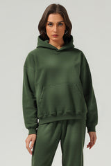 Unisex Boxy Fleece Hoodie: Distressed Vintage Short Wide Fit