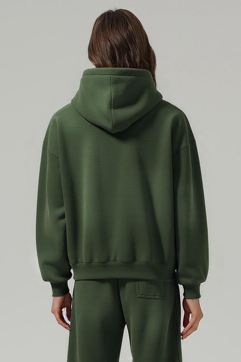Unisex Boxy Fleece Hoodie: Distressed Vintage Short Wide Fit