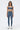 Women's Summer Denim Printed Sets:V-neck Bra And Leggings