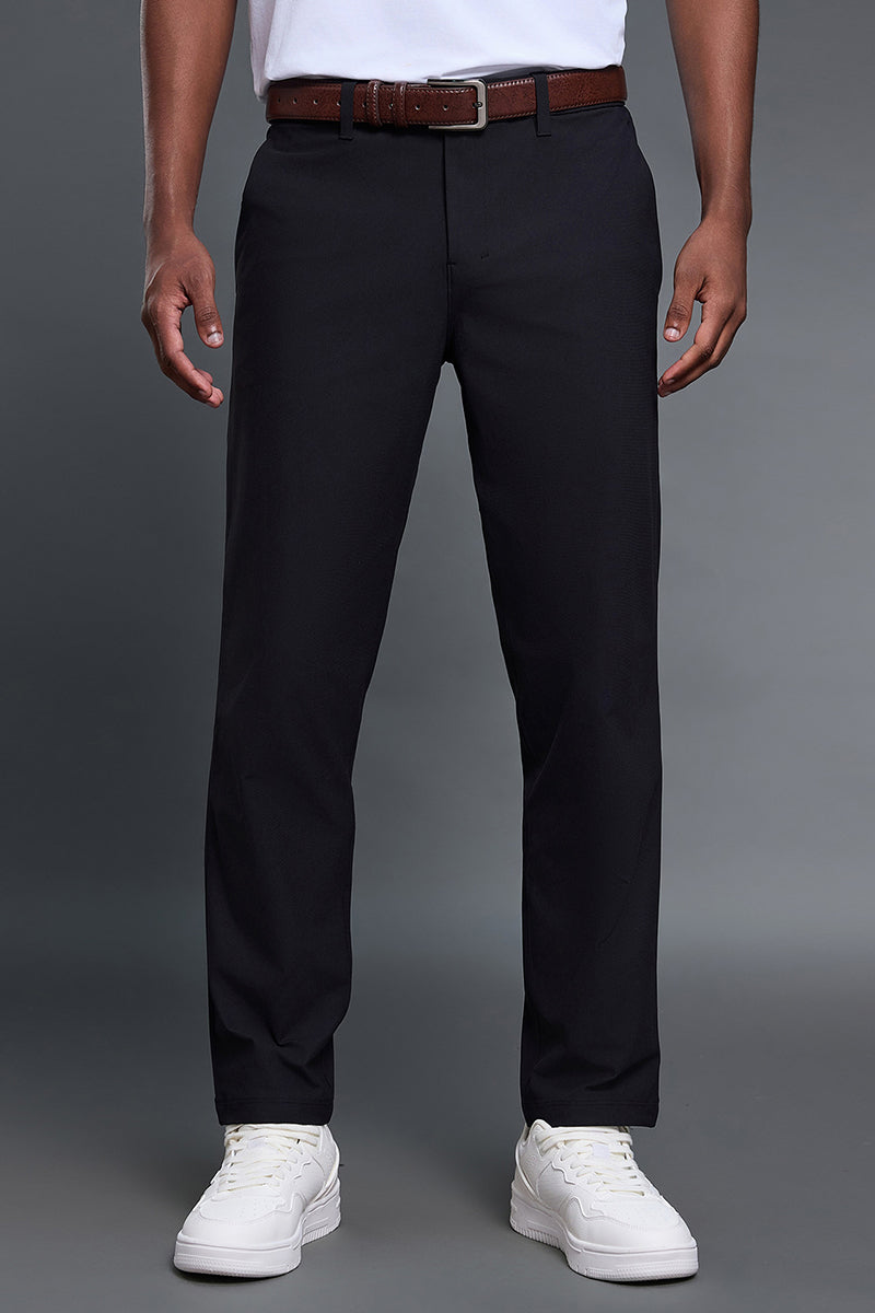 Men Comfortable Loose Straight Leg Business Casual Dress Pants