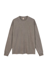 Unisex Heavyweight Retro Long Sleeve Tee: Washed Vintage Loose Fit