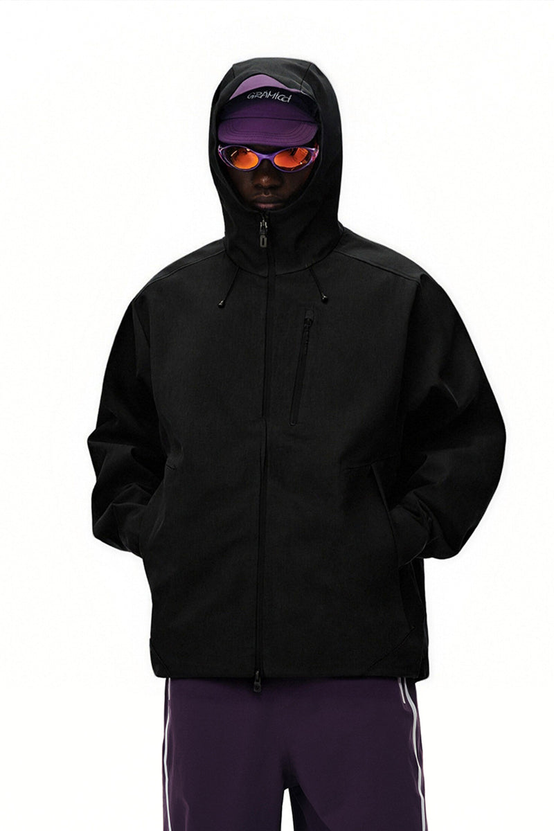 Men Seamless Hooded Urban Jacket