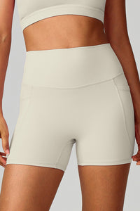 Women High-Waist Quick-Dry Pocket Yoga Shorts