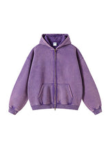 Unisex Wax-Dye Washed Fleece Hoodie