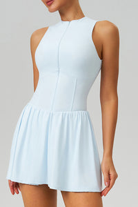 Women Cloud-Feel Fake Two-Piece Sports Dress