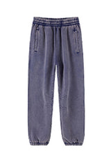 Men/Women Retro Wax-Dye Fleece-Lined Jogger Pants