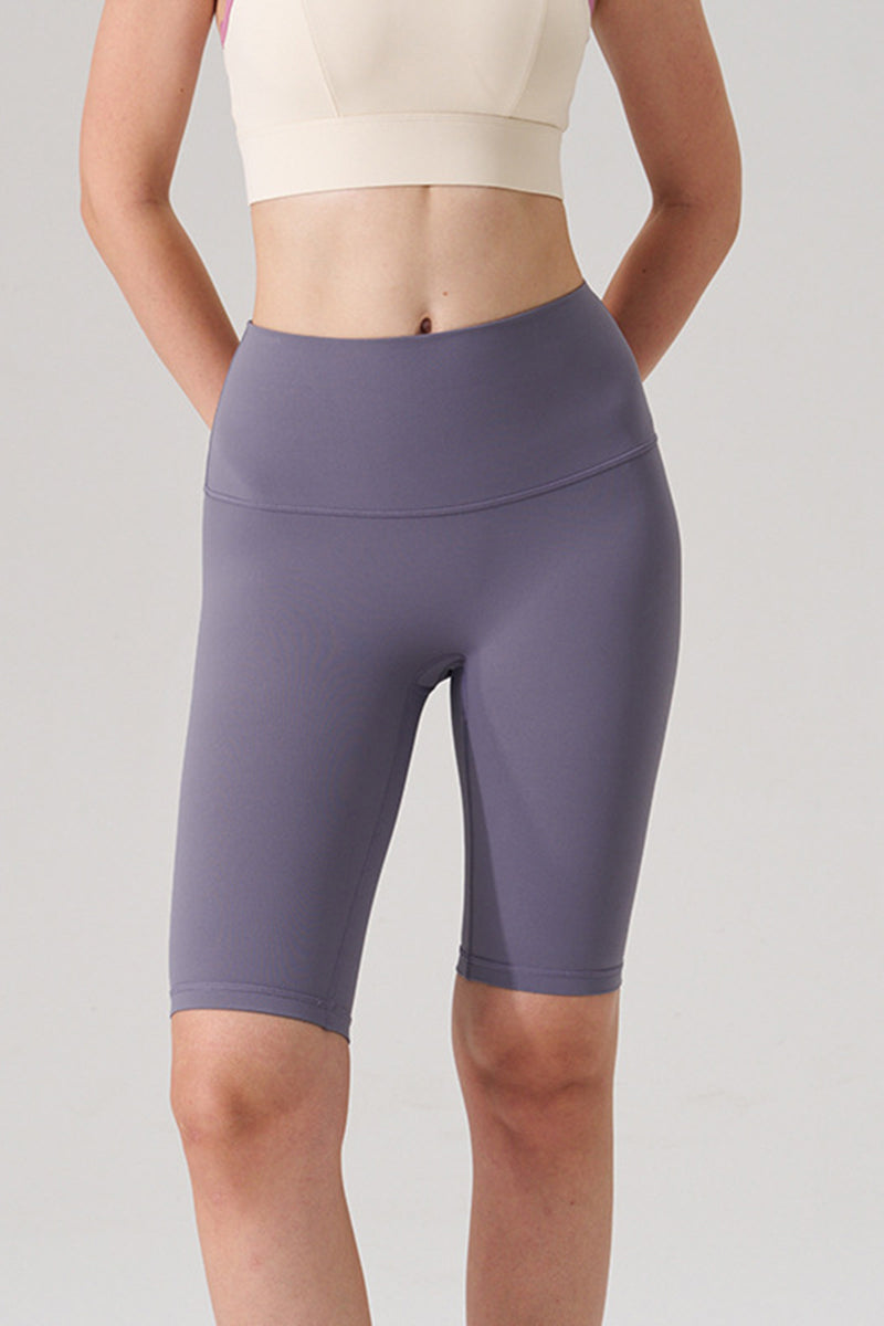Women Naked-Feel High-Waist Sculpting Yoga Shorts