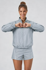 Women's Outdoor Color-Matched Casual Jacket And Shorts Sets
