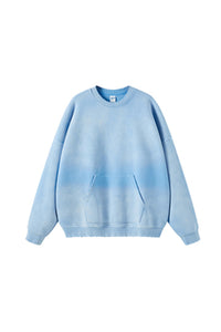 Men/Women Vintage Spray-Dye Distressed Washed Crewneck Sweatshirt