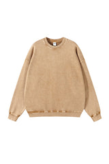 Unisex Heavyweight Terry Crewneck Sweatshirt: Wax Dye Wash Vintage Retro Design