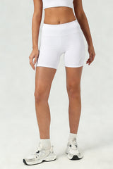 Women's Side Mesh-Paneled High-waisted Sport Shorts