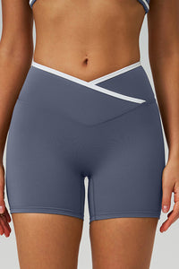 Women Crisscross High-Waist Yoga Shorts