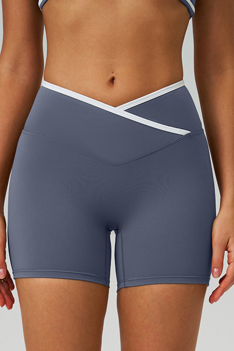 Women Crisscross High-Waist Yoga Shorts