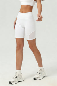 Women's Side Mesh-Paneled High-waisted Sport Shorts