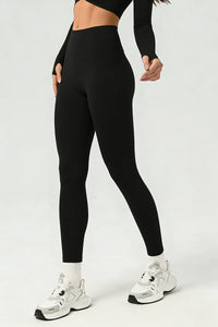 Women's Athletic Solid High-Waist Yoga Leggings