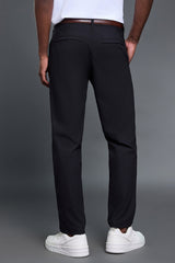 Men Comfortable Loose Straight Leg Business Casual Dress Pants
