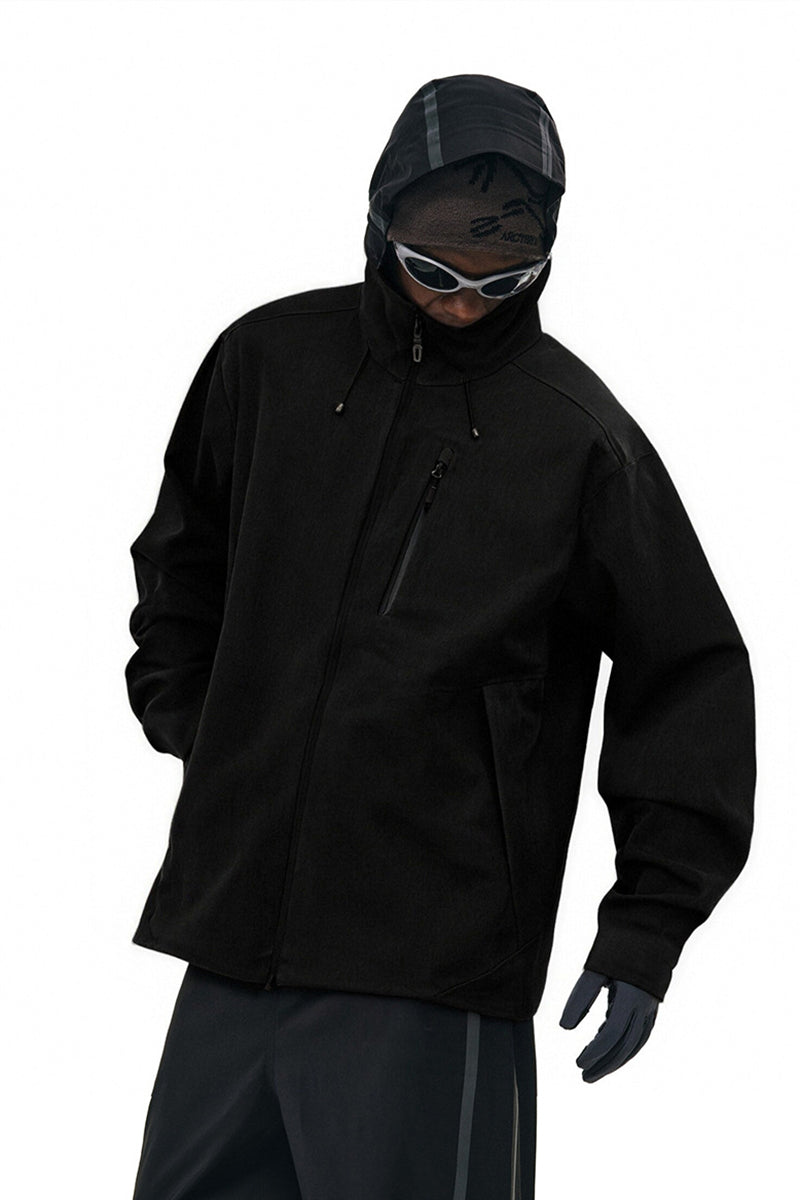 Men Seamless Hooded Urban Jacket