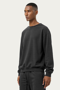 Men's Athletic Pure Color Round neck  Fleece Pullover