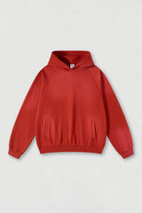 Washed raglan sleeve hooded sweatshirt