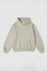 Solid color hoodie terry sweatshirt