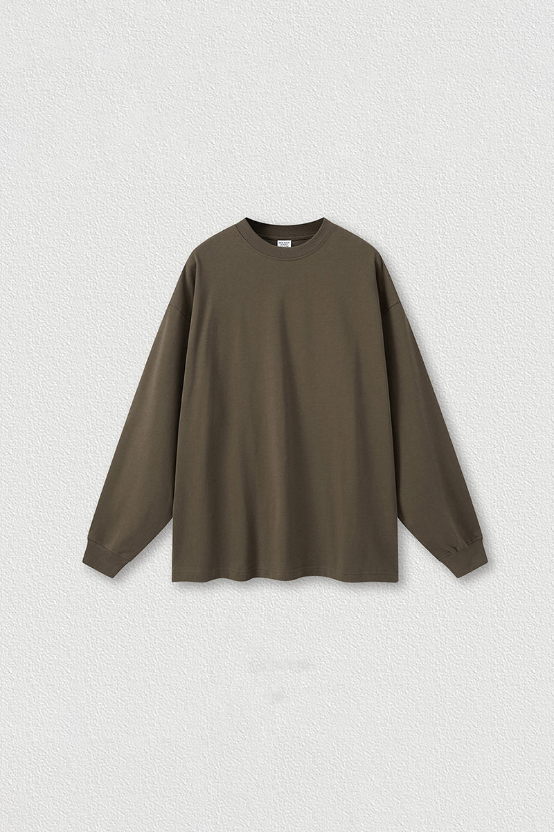 Men's Streetwear Cotton Loose Fitting Solid Pullover