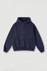 Heavyweight washed velvet hooded sweatshirt