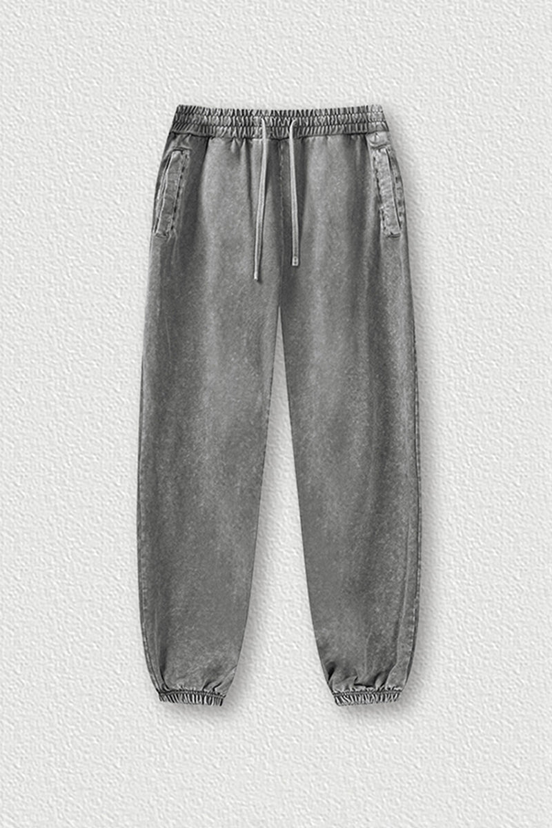 Lightweight Washed Joggers - Distressed Casual Sweatpants for Spring/Summer