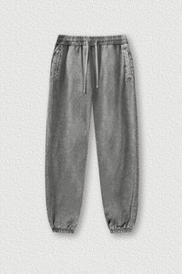 Lightweight Washed Joggers - Distressed Casual Sweatpants for Spring/Summer