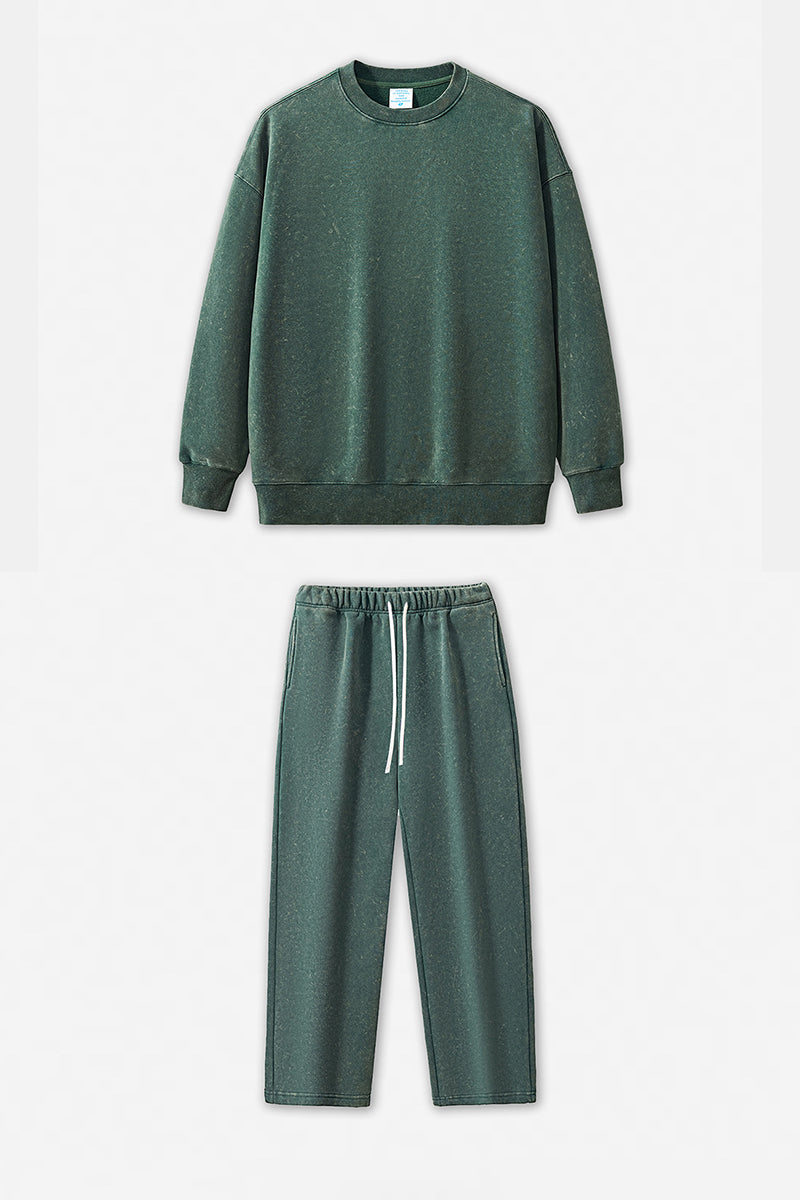 Unisex Vintage Washed Sweatsuit Set