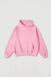 Heavyweight fleece hooded washed sweatshirt