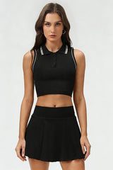 Women's Summer Tennis Set:Polo Tank Top And Skirt