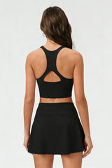 Women's Summer Tennis Set:Cropped Tank Top And Mini Skirt