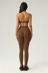Women's Summer Sports Set:Cross Back Bra And Leggings