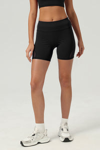 Women's Side Mesh-Paneled High-waisted Sport Shorts