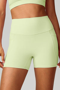 Women High-Waist Quick-Dry Pocket Yoga Shorts