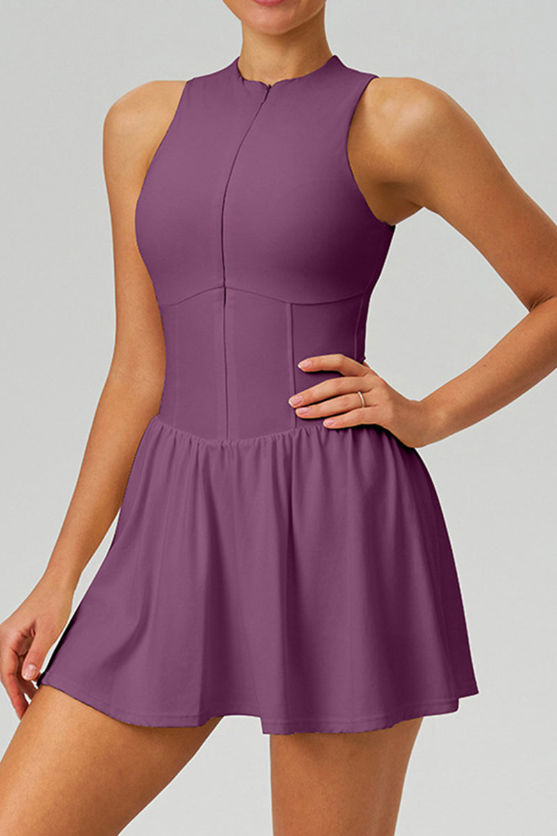 Women Cloud-Feel Fake Two-Piece Sports Dress