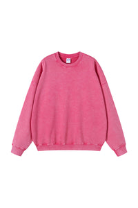 Unisex Heavyweight Terry Crewneck Sweatshirt: Wax Dye Wash Vintage Retro Design