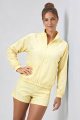 Women's Outdoor Color-Matched Casual Jacket And Shorts Sets