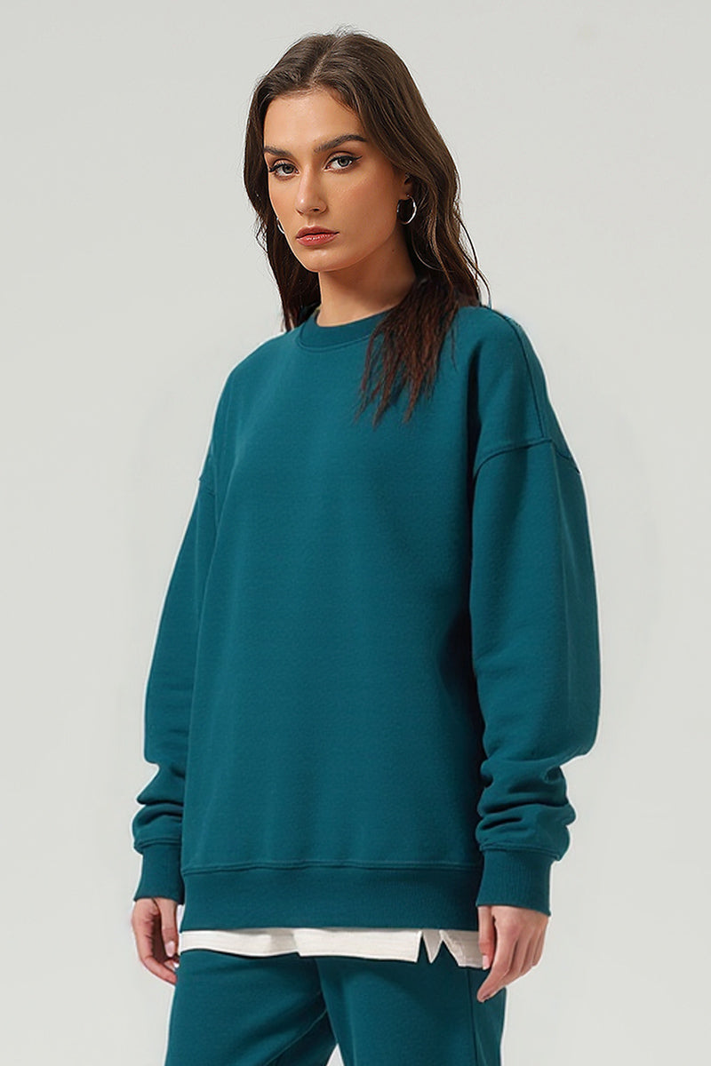 Unisex Loose Solid Color Sweatshirt