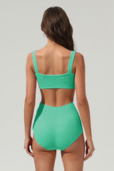 Women's Mint Textured Triangle Cup Bikini Set