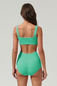 Women's Mint Textured Triangle Cup Bikini Set
