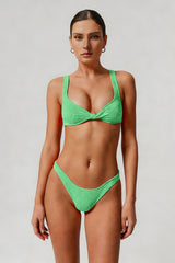 Women's Twist-Front Pleated Sexy Bikini