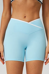 Women Crisscross High-Waist Yoga Shorts