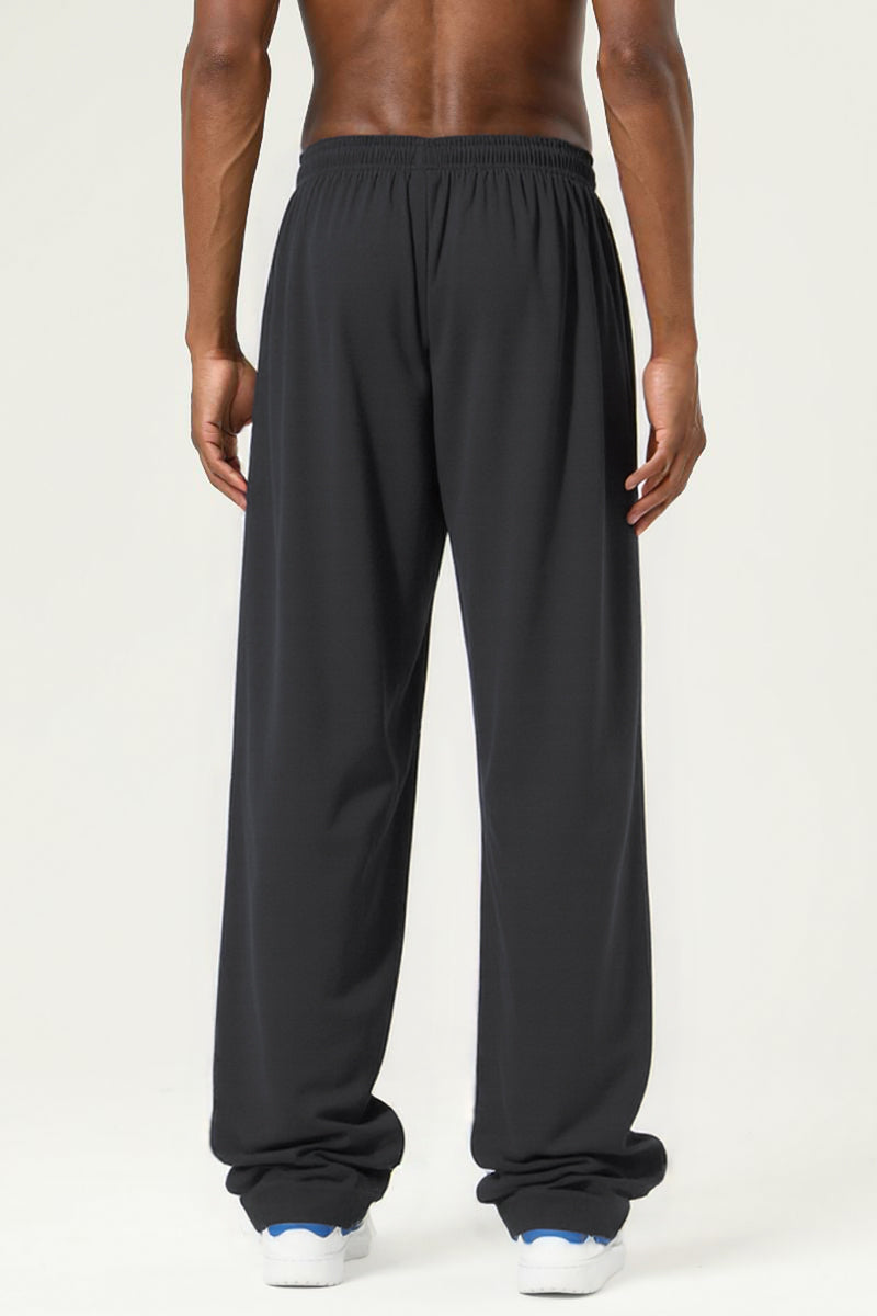 Men's Streetwear High-Stretch Straight-Leg Pants