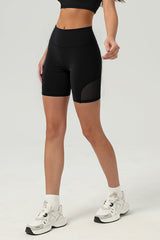 Women's Side Mesh-Paneled High-waisted Sport Shorts