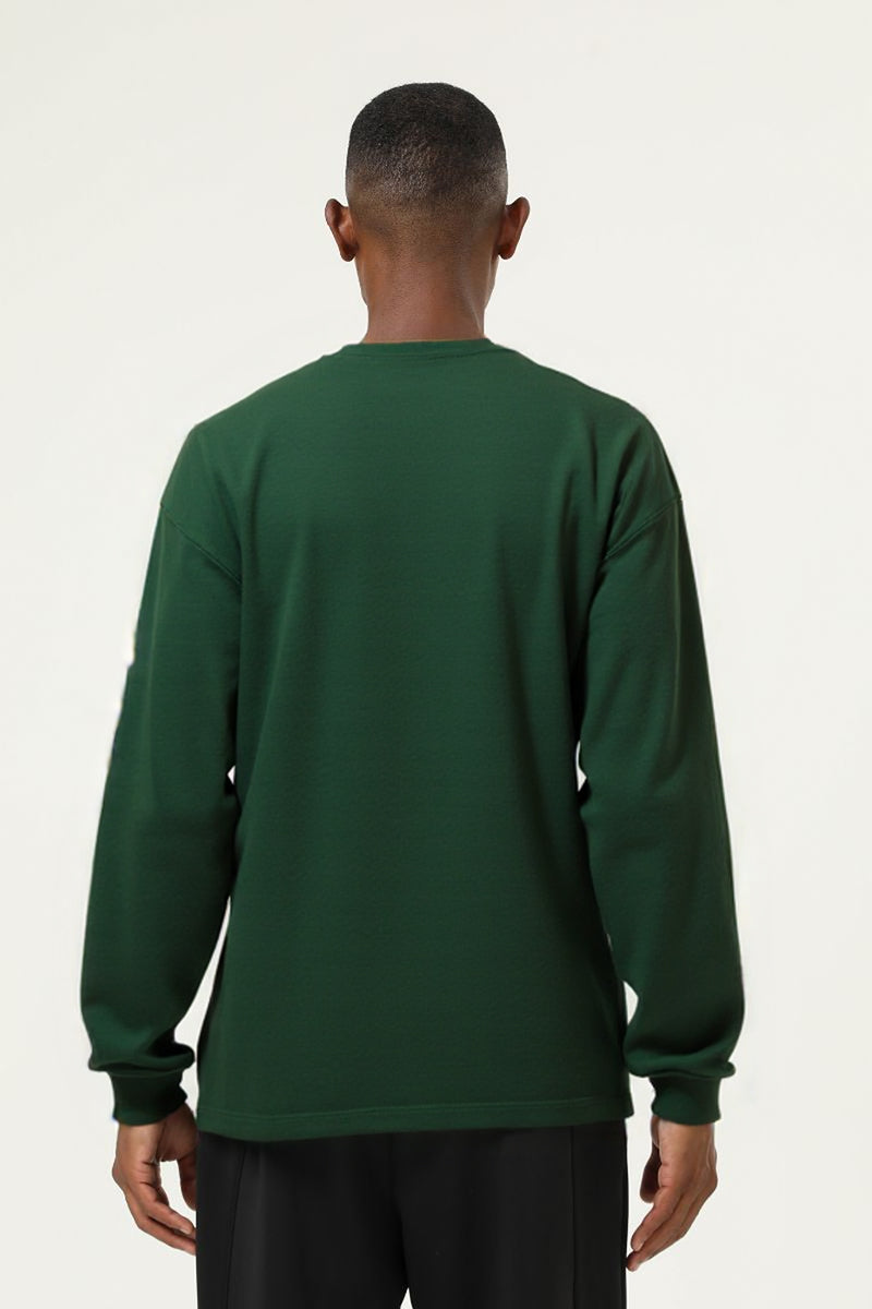 Men's Streetwear Cotton Loose Fitting Solid Pullover