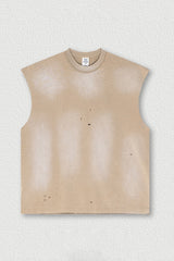 Vintage Distressed Sleeveless Sports Tank Top