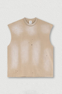 Vintage Distressed Sleeveless Sports Tank Top